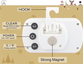 img 2 attached to Waterproof Digital Refrigerator Thermometer Magnetic