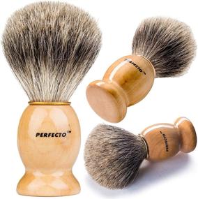 img 3 attached to Perfecto 100% Original Pure Badger Shaving Brush: Engineered for the Ultimate Shave Experience with Safety Razors, Double Edge Razors, Straight Razors and More
