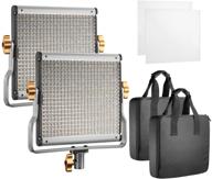 🌈 neewer 2 packs dimmable bi-color 480 led video light kit for studio, youtube & outdoor photography – durable metal frame, 3200-5600k, cri 96 logo