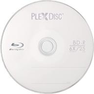 📀 plexdisc 633-814 25 gb 6x blu-ray logo top single layer recordable disc bd-r, 50-disc spindle: high capacity, reliable blu-ray recording solution логотип