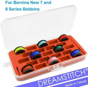 img 2 attached to 🧵 DREAMSTITCH Bobbin Case for Bernina New 7 and 8 Series: Jumbo Bobbin Sewing Bobbin Storage Case and Saver - Holds 23 Bobbins, Box Organizer in Red