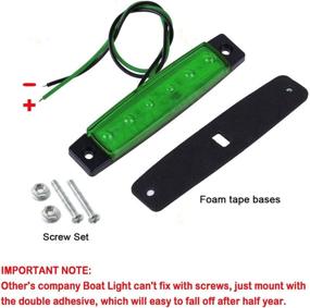 img 2 attached to Enhance Your Boating Experience with Shangyuan LED Interior Boat Lights: Slim Strip Bar Lights for Courtesy, Cockpit, & Navigation in Green (Pack of 2)