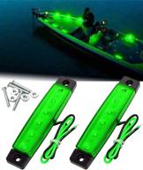 enhance your boating experience with shangyuan led interior boat lights: slim strip bar lights for courtesy, cockpit, & navigation in green (pack of 2) логотип
