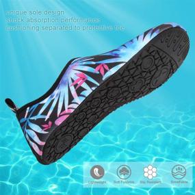 img 3 attached to ANLUKE Water Shoes - Barefoot Aqua Yoga Socks | Quick-Dry Beach Swim Surf Shoes for Women & Men