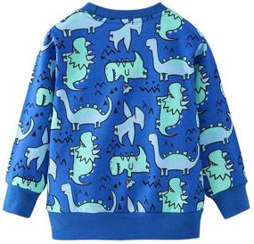 img 3 attached to Dinosaur Sweatshirts Toddler T Shirt Pullover Boys' Clothing