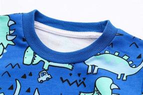 img 2 attached to Dinosaur Sweatshirts Toddler T Shirt Pullover Boys' Clothing