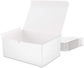 img 4 attached to MALICPLUS 10 Gift Boxes - 9.5x6.5x4 Inches - Gift Boxes with Lids - Ideal for Bridesmaid Proposal, Light Weight Gifts, Crafting - Bulk White Gift Boxes with Grass Texture