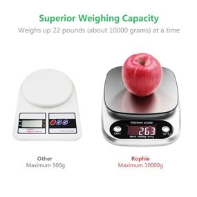 img 2 attached to 🥦 Multifunctional Kitchen Scale - Precise Digital Food Scale, 11 lbs/5kg Capacity, Large Back-lit LCD Display, Tare Function - Ideal for Cooking, Baking, and Dieting