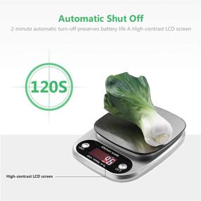 img 1 attached to 🥦 Multifunctional Kitchen Scale - Precise Digital Food Scale, 11 lbs/5kg Capacity, Large Back-lit LCD Display, Tare Function - Ideal for Cooking, Baking, and Dieting