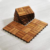 hardwood interlocking outdoor waterproof 12slat natural logo