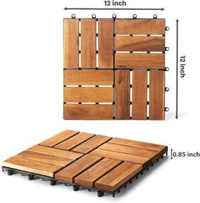 img 2 attached to Hardwood Interlocking Outdoor Waterproof 12Slat Natural