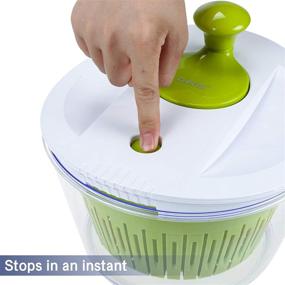 img 2 attached to 🥗 Large 5-Quart OVOS Salad Spinner: Quick Dry Keeper for Fruits and Vegetables - BPA Free, Easy Drain, Faster Food Prep, Tastier Salads