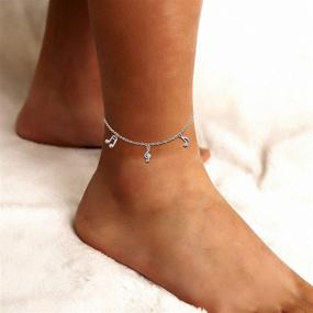 img 2 attached to 🎵 Waysles Music Note Anklets – 925 Sterling Silver Adjustable Charm Anklet Bracelet Jewelry for Women, Girls, Mom, Girlfriend, Wife – Perfect Gift for Her