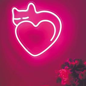 img 4 attached to 🌟 POsell Personalized Pink Neon Sign: Perfect Wall Decor for Bedroom, Living Room, Bar, Party, Christmas & Wedding - Illuminate and Spark up your Home!