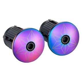 img 1 attached to 🚲 Enhance Your Cycling Experience with SUPACAZ Super Sticky Kush Star Fade Bling – Oil Slick w/Oil Slick Plugs