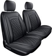 luckyman club 2 front tundra seat covers fit for 2014-2021 crew cab/ crewmax/ double cab/ regular cab with faux leather (black 2 pcs) interior accessories logo