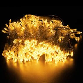 img 3 attached to 🌟 600 LED Curtain Lights Fairy Starry String Lights for Home Lighting, Window Backdrop, Christmas Wall, Bedroom Wedding, Birthday Party Decorations - Warm White