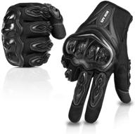 durable full finger motorcycle gloves for road racing bike - touch screen compatible, summer spring powersports - black-m logo