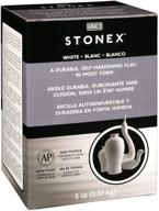 🔲 amaco darice stonex глина 5 фунтов: высококачественная глина для сушки на воздухе, белого цвета, для скульптуры и ремесел. логотип