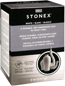 img 4 attached to 🔲 AMACO Darice STONEX Глина 5 фунтов: высококачественная глина для сушки на воздухе, белого цвета, для скульптуры и ремесел.