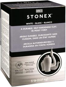 img 4 attached to 🔲 AMACO Darice STONEX Clay 5 LB: High-Quality AIR Dry White Clay for Sculpting and Crafts