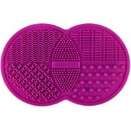 🧼 lilyleaf silicone makeup brush cleaning mat with suction cups (6.5 x 4.1 inches) - textured makeup brush cleaner pad with 5 surfaces - large portable makeup brush silicone mat - efficient makeup brush scrubber mat logo