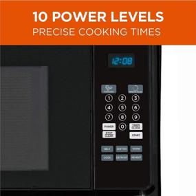 img 2 attached to Commercial Chef Countertop Microwave Oven, 1100 Watts, Small Compact Size, 10 Power Levels, 6 Easy One Touch Presets with Popcorn Button, Removable Turntable, Child Lock, Black - CHM14110B6C