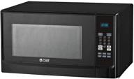 commercial chef countertop microwave oven, 1100 watts, small compact size, 10 power levels, 6 easy one touch presets with popcorn button, removable turntable, child lock, black - chm14110b6c логотип