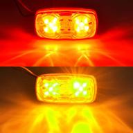 🚛 waterproof trailer clearance lights by nifeida: 14 pcs double bullseye amber & red led side marker lights for truck rv boat camper trailers - surface mounted [7 red & 7 amber] logo