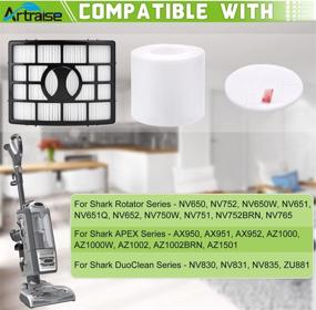 img 3 attached to Artraise 3 Pack Filters for Shark Rotator Powered Lift-Away NV650, 🔍 NV750, AX950, AX951, AX952, XFF650 & XHF650: Enhanced Filtration for Continuous Efficiency