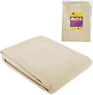 bates canvas drop cloth 9x12 - premium canvas tarp for painting - high-quality canvas fabric - ideal for drop cloth curtains and painting supplies logo