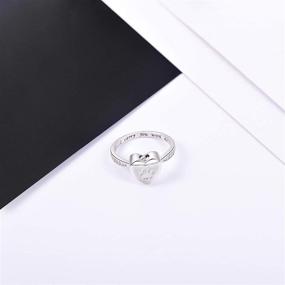 img 1 attached to 🐾 Fookduoduo Pet Lover's 925 Sterling Silver Paw Print Urn for Ashes-Carrying You Always Finger Ring-Cremation Jewelry for Dogs & Cats
