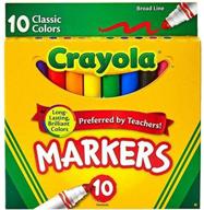 🖍️ crayola broad line markers, classic colors 10 each (24 pack) logo