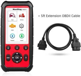 img 4 attached to 🔍 Autel MaxiDiag MD808 Pro with 5ft Extension Cable - Advanced OBDII Scanner for All Systems (MaxiCheck Pro and MD802) - Includes Oil and Battery Reset Registration, Parking Brake Pad Relearn, SAS, SRS, ABS, EPB, DPF, and BMS Features