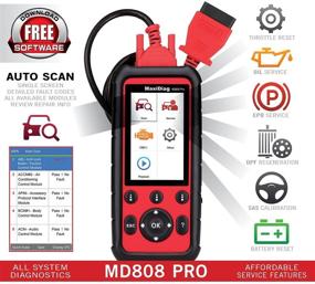img 3 attached to 🔍 Autel MaxiDiag MD808 Pro with 5ft Extension Cable - Advanced OBDII Scanner for All Systems (MaxiCheck Pro and MD802) - Includes Oil and Battery Reset Registration, Parking Brake Pad Relearn, SAS, SRS, ABS, EPB, DPF, and BMS Features