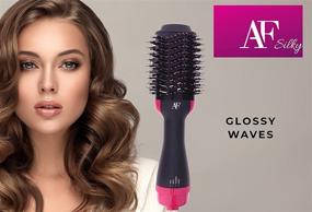 img 3 attached to 💁 Revitalize Your Hair with the AF Silky Hair Dryer Brush 3 in 1 Volumizer Packaged with a Tail Comb