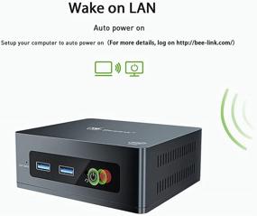 img 1 attached to 💻 Beelink Mini PC GK35: Intel Processor N3350, Windows 10 Pro, 4GB DDR3/64GB eMMC, 4K HD, BT4.0, Dual HDMI Ports, 2.4G+5G WiFi, Auto Power On, Gigabit Ethernet Desktop Computer