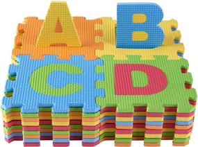 img 3 attached to 🔤 Vibrant Alphabet Fun: DIMPLE 36 Piece Colorful Interlocking Set