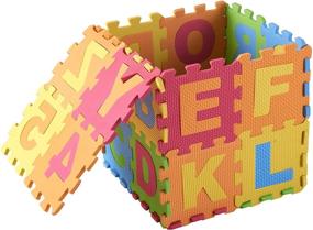 img 1 attached to 🔤 Vibrant Alphabet Fun: DIMPLE 36 Piece Colorful Interlocking Set