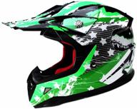 yema ym-211 motocross youth kids helmet dot approved - full face crash helmet for street bike dirt bike bmx atv quad mx - large size logo