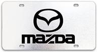 серебряный металлический номерной знак mazda логотип