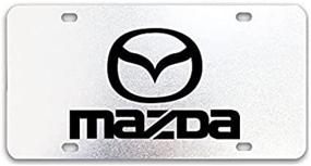 img 3 attached to Серебряный металлический номерной знак Mazda