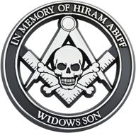 memory widows chrome plastic masonic logo