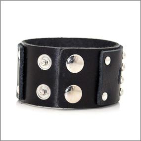 img 2 attached to 👩 Heavstjer Alloy Wristband Leather Bracelet: Stylish Girls' Jewelry & Bracelets for Exclusive Charm