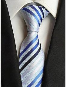 img 1 attached to 👔 Timeless Light Stripe Jacquard Necktie