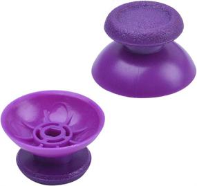 img 3 attached to 🎮 Set of 5 Purple Replacement Analog Stick Joystick Thumbsticks Thumb Grips Buttons for Playstation DualShock 4 PS4 Controller Gamepad