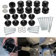 🚛 polyurethane body mount bushing kit for ford super duty f250 f350 2008-2016 2wd 4wd – enhanced with steel sleeves, hardware, and sleek black finish logo