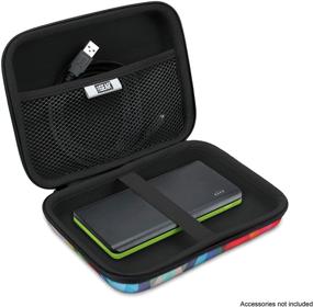img 2 attached to USA Gear Hard Shell Electronic Organizer Travel Case 7.5 Inch - Weather 📱 Resistant Exterior | Large Mesh Pocket | Compatible with Garmin GPS, Chargers & More Electronics
