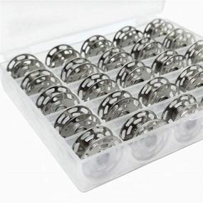 img 3 attached to 🧵 25PCS YEQIN Bobbins with Clear Box 0060265000QW - BERNINA bobbins 0060265000 for 180, 185, 190, 200, 435, 450, 640, 730E, 1000, 1630