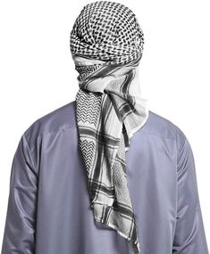 img 2 attached to 🧣 Breathable Headscarf: The Ultimate Keffiyeh Headcover for Men's Accessories